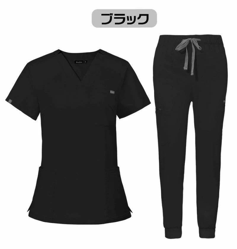 シンプル 男女兼用セットアップ 医療現場 看護師 美容師 メンズ兼用 サロン 医療用...