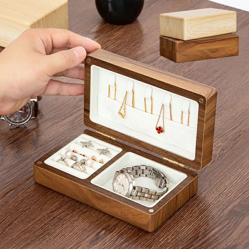 ネックレス 高級 ジュエリーケース コンパクト アクセサリーケース 小型 母の日 レディース 持ち運び ジュエリーボックス ピアス ブレスレット メンズ ジュエリーボックス おしゃれ アクセサリー収納 アクセサリーボックス かわいい 小さい 木製 携帯用 指輪 リング ギフト