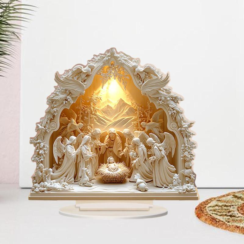 【プレミアムアクリル素材】: このクリスマスキリスト降誕シーンの卓上装飾はアクリルで作られており、防水性、軽量性、耐摩耗性に優れています。長期使用を保証しながら、洗練されたモダンな外観を提供します【ユニークな2Dデザイン】: クリスマスの物語を背景にイエスの誕生を美しく描いたフラットな2次元デザインが特徴です。このクリスマスのキリスト降誕のセンスの置物は、クリスマスの物語を強化します。複雑なディテールと宗教的な意味を持つお祭りの雰囲気【多用途】: このキリスト降誕の置物オーナメントは、ご自宅、暖炉、オフィスなどのさまざまな環境で展示するのに最適です。ホリデーシーズン。宗教的なテーマやクリスマスを愛する人への感動的な贈り物として役立ちます【さまざまなスペースに最適】：約20cmx19cmのコンパクトなサイズなので、装飾としてナイトスタンド、机、コーヒーテーブル、窓辺に置くのに適しています。あらゆる空間を引き立てるアクセント【簡単なセットアップとメンテナンス】：使用前に保護フィルムを剥がすだけで、透明で輝きが現れます。パッケージには、休日の装飾を簡単に強化できるアクリル製オーナメントが 1 つ含まれています 説明: 【プレミアムアクリル素材】: このクリスマスキリスト降誕シーンの卓上装飾はアクリルで作られており、防水性、軽量性、耐摩耗性に優れています。長期使用を保証しながら、洗練されたモダンな外観を提供します【ユニークな2Dデザイン】: クリスマスの物語を背景にイエスの誕生を美しく描いたフラットな2次元デザインが特徴です。このクリスマスのキリスト降誕のセンスの置物は、クリスマスの物語を強化します。複雑なディテールと宗教的な意味を持つお祭りの雰囲気【多用途】: このキリスト降誕の置物オーナメントは、ご自宅、暖炉、オフィスなどのさまざまな環境で展示するのに最適です。ホリデーシーズン。宗教的なテーマやクリスマスを愛する人への感動的な贈り物として役立ちます【さまざまなスペースに最適】：約20cmx19cmのコンパクトなサイズなので、装飾としてナイトスタンド、机、コーヒーテーブル、窓辺に置くのに適しています。あらゆる空間を引き立てるアクセント【簡単なセットアップとメンテナンス】：使用前に保護フィルムを剥がすだけで、透明で輝きが現れます。パッケージには、休日の装飾を簡単に強化できるアクリル製オーナメントが 1 つ含まれています 仕様: 素材: アクリル 色: 写真の通り サイズチャート: 20cmx19cm/7.87インチx7.48インチ パッケージに含まれるもの: アクリル製テーブルオーナメント 1 個 (2D フラット)※本製品は、電波法令で定められている技術基準に適合していることを証明する技適マークが貼付されていない無線機器であり、日本国内で使用する場合は、電波法違反になる恐れがございます.ご使用の際には、十分ご注意下さいますようお願いいたします.【プレミアムアクリル素材】: このクリスマスキリスト降誕シーンの卓上装飾はアクリルで作られており、防水性、軽量性、耐摩耗性に優れています。長期使用を保証しながら、洗練されたモダンな外観を提供します【ユニークな2Dデザイン】: クリスマスの物語を背景にイエスの誕生を美しく描いたフラットな2次元デザインが特徴です。このクリスマスのキリスト降誕のセンスの置物は、クリスマスの物語を強化します。複雑なディテールと宗教的な意味を持つお祭りの雰囲気【多用途】: このキリスト降誕の置物オーナメントは、ご自宅、暖炉、オフィスなどのさまざまな環境で展示するのに最適です。ホリデーシーズン。宗教的なテーマやクリスマスを愛する人への感動的な贈り物として役立ちます【さまざまなスペースに最適】：約20cmx19cmのコンパクトなサイズなので、装飾としてナイトスタンド、机、コーヒーテーブル、窓辺に置くのに適しています。あらゆる空間を引き立てるアクセント【簡単なセットアップとメンテナンス】：使用前に保護フィルムを剥がすだけで、透明で輝きが現れます。パッケージには、休日の装飾を簡単に強化できるアクリル製オーナメントが 1 つ含まれています 説明: 【プレミアムアクリル素材】: このクリスマスキリスト降誕シーンの卓上装飾はアクリルで作られており、防水性、軽量性、耐摩耗性に優れています。長期使用を保証しながら、洗練されたモダンな外観を提供します【ユニークな2Dデザイン】: クリスマスの物語を背景にイエスの誕生を美しく描いたフラットな2次元デザインが特徴です。このクリスマスのキリスト降誕のセンスの置物は、クリスマスの物語を強化します。複雑なディテールと宗教的な意味を持つお祭りの雰囲気【多用途】: このキリスト降誕の置物オーナメントは、ご自宅、暖炉、オフィスなどのさまざまな環境で展示するのに最適です。ホリデーシーズン。宗教的なテーマやクリスマスを愛する人への感動的な贈り物として役立ちます【さまざまなスペースに最適】：約20cmx19cmのコンパクトなサイズなので、装飾としてナイトスタンド、机、コーヒーテーブル、窓辺に置くのに適しています。あらゆる空間を引き立てるアクセント【簡単なセットアップとメンテナンス】：使用前に保護フィルムを剥がすだけで、透明で輝きが現れます。パッケージには、休日の装飾を簡単に強化できるアクリル製オーナメントが 1 つ含まれています 仕様: 素材: アクリル 色: 写真の通り サイズチャート: 20cmx19cm/7.87インチx7.48インチ パッケージに含まれるもの: アクリル製テーブルオーナメント 1 個 (2D フラット)※本製品は、電波法令で定められている技術基準に適合していることを証明する技適マークが貼付されていない無線機器であり、日本国内で使用する場合は、電波法違反になる恐れがございます.ご使用の際には、十分ご注意下さいますようお願いいたします.