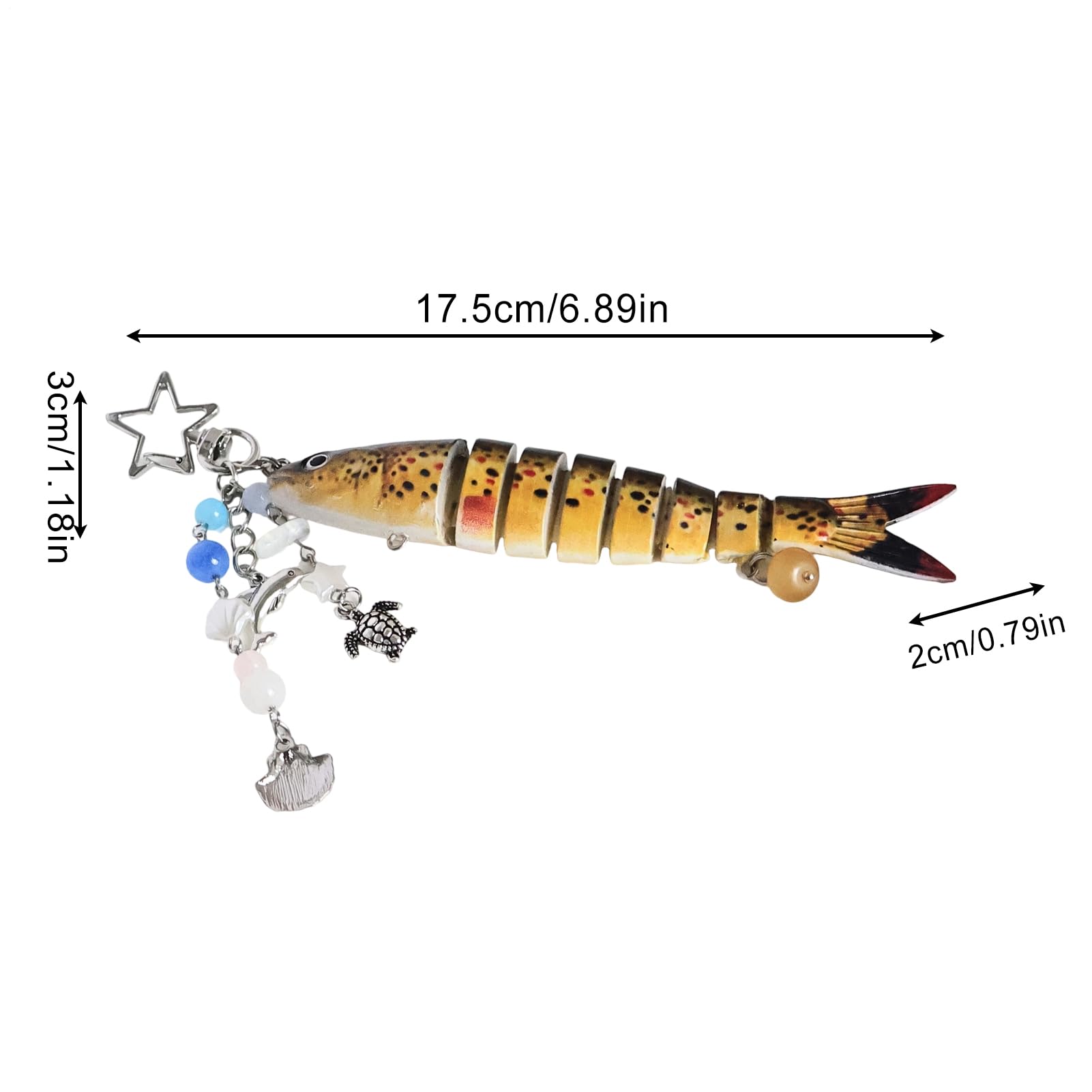 ユニークな魚キーホルダー - 父母リアルなパートナー 収集可能な動物ガジェット 大人向けノベルティ装飾品 誕生日 母の日 父の日 旅行 通勤に最適 フィッシングワーム型キーホルダー selectgearmarket-10017546 セレクトギアマーケット サンプル画像2