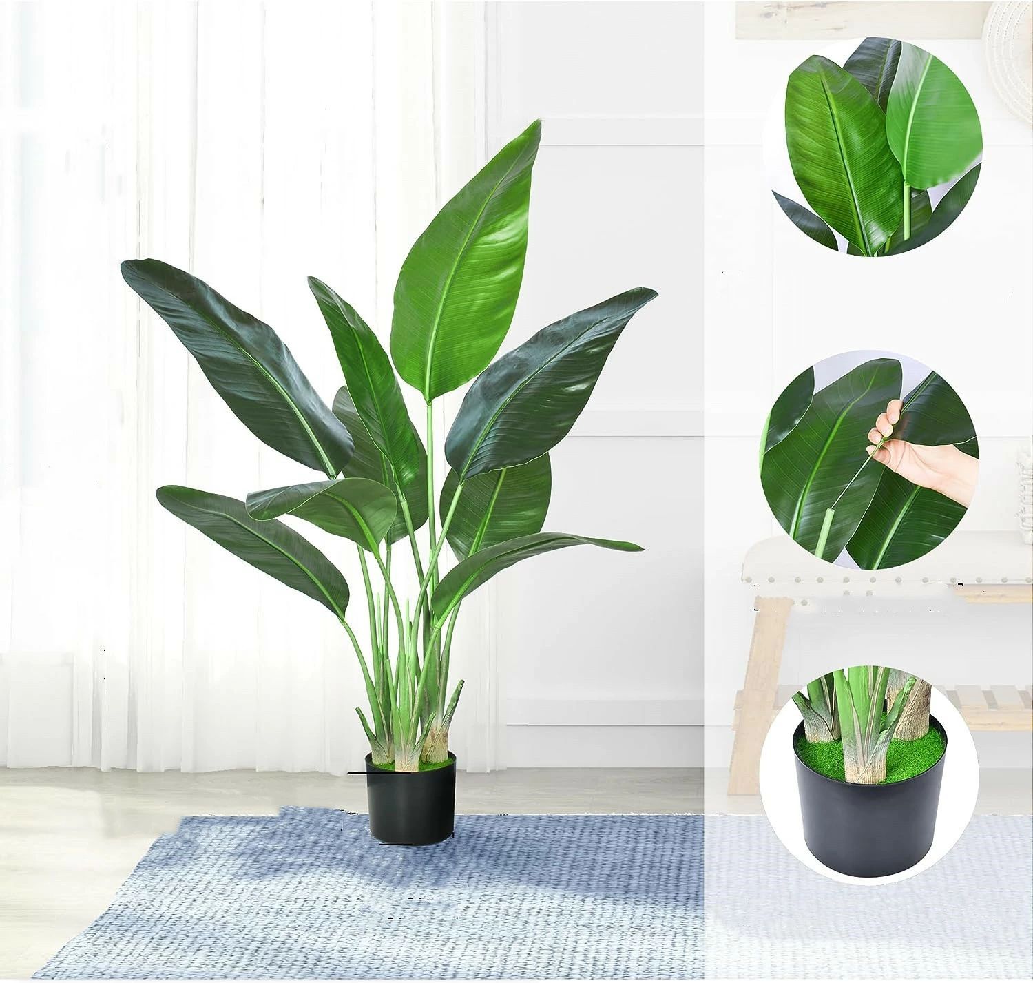 人工観葉植物 120cm 超リアル インテリア 室内 フェイクグリーン お手入れ簡単 観葉植物 水やり不要 光触媒 人工 オフィス 結婚 大型 家庭 虫害の心配なし 枯れない 飾り お店 プレゼント 引越し