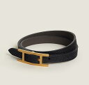 楽天SELECT HOUSE新品 お取り寄せHERMES エルメスブレスレット 《Bracelet Behapi Double Tour》【正規店直接買付品】レディースアクセサリーブレスレットグリスエタンレザーリバーシブルH064684CMBFT5