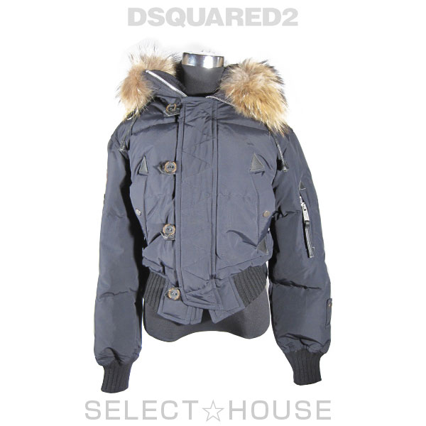 【中古/ユーズド】ディースクエアード ブルゾン【送料無料】【SELECTHOUSE☆セレクトハウス】DSQUARED2 ディースクエアード ファー付きブルゾン ミリタリー【正規店直接買付品】国内即発送OK