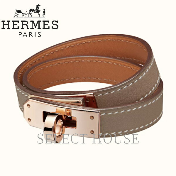 【新品】HERMES エルメス【SELECTHOUSE☆セレクトハウス】レザーブレスレット 《ケリー》 ドゥブルトゥール【正規店直接買付品】お届けまで15日から25日程度かかります。のサムネイル