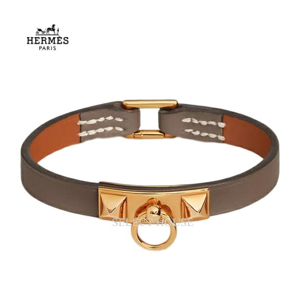 エルメスのブレスレット（レディース） 新品 お取り寄せHERMES エルメスブレスレット 《Bracelet Rivale Mini 》レディースアクセサリーブレスレットベージュゴールドレザーH081181CC18T1