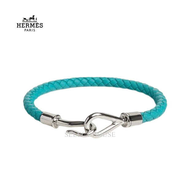 直営店リボン正規品 ギフト対応新品 お取り寄せ【お取り寄せ】レザーブレスレット 《ジャンボH》エルメスメンズアクセサリーブレスレットレザーブルーH077241FP3PT4