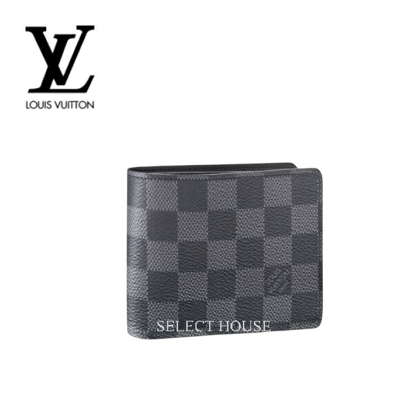 LOUIS VUITTONルイ・ヴィトンポルトフォイユ・ミュルティプル【送料無料】【SELECTHOUSE☆セレクトハウス】【正規店直接買い付け】メンズウォレット折畳財布タイガブラックレザーN62663ギフト　記念日　誕生日