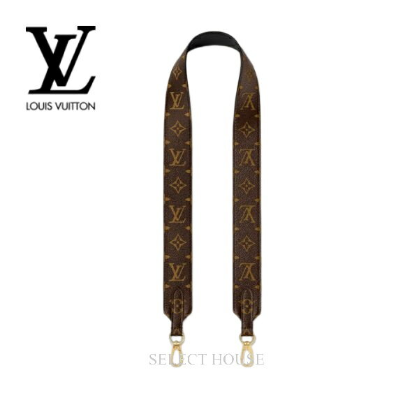 ルイヴィトンLOUIS VUITTON ルイ・ヴィトンショルダーストラップ（調整不可、幅4CM）【新品】レディースグッズショルダーストラップモノグラムブラウンキャンバス