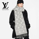 ルイ・ヴィトン ストール レディース ルイヴィトンLOUIS VUITTONルイ・ヴィトンエシャルプ・LV ヘッドライン【送料無料】す。】レディースマフラーM77727グレーウールモノグラム【SELECTHOUSE☆セレクトハウス】【正規店直接買い付け】