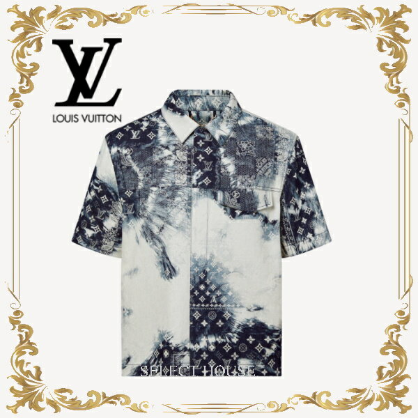 LOUIS VUITTONルイ・ヴィトンモノグラムバンダナショートスリーブデニム シャツ【送料無料】【SELECTHOUSE☆セレクトハウス】【正規店直接買い付け】【お届けまで15日から25日かかります。】
