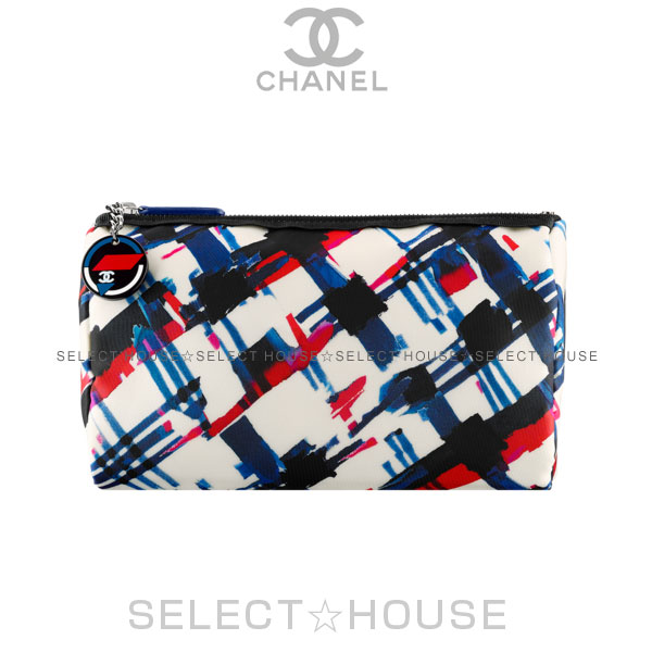 【新品】【お買い得】シャネル ポーチ【送料無料】【SELECTHOUSE☆セレクトハウス】CHANEL シャネル プリント トワル【正規店直接買付品】国内即発送OK