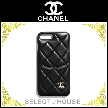 CHANEL シャネル iPhone 7 Plus & 8 Plus クラシック ケース【19A】【SELECTHOUSE☆セレクトハウス】ブラック ゴールド iPhoneケース スマホケース