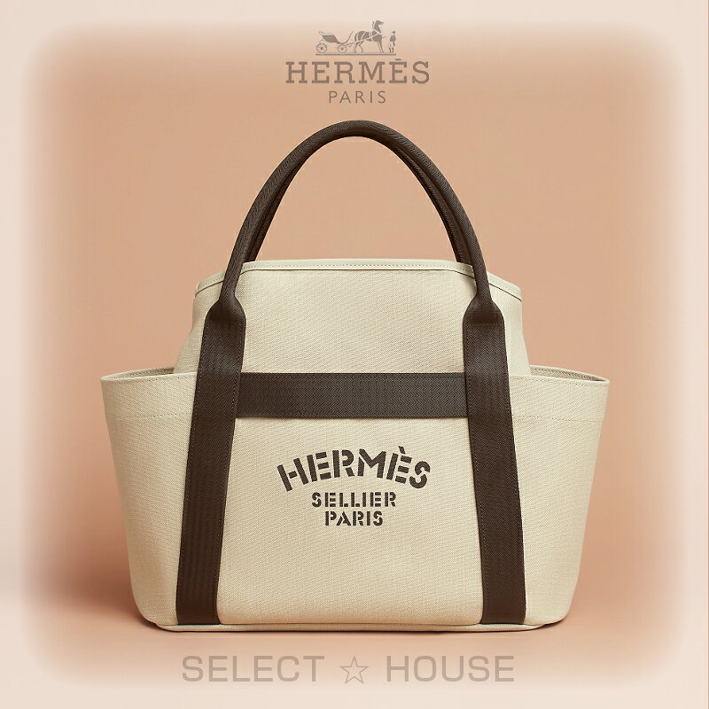 HERMES（エルメス）グルーミングバッグ 当店で取り扱っている商品は正規取扱店から買付する100%正規品です。 商品コメント 【ブランド】 1837年に馬具職人「ティエリ・エルメス」がパリで馬具工房として創業したHERMES(エルメス)。 厳選された素材をもちい技術力の高い職人の手によって作り出され、他の追随を許さない最高級品質を保っています。 その品質の高さは貴族御用達のブランドになっている事からもうかがえます。 エルメスのアイテムはエレガントなデザインを保ちつつ機能的であることも大きな特徴です。 【アイテム】 「Hermès Sellier Paris」のスクリーンプリントが施されたグルーミングバッグ。耐久性のある撥水加工キャンバスを使用した機能的なバッグです。取り外し可能なショルダーストラップが付いているので手持ち、肩掛け両方のスタイルで使用できます。インナーは取り外し可能で洗濯機で洗えます。 カラー Beige Sable / Feu サイズ 長さ48cm×幅27cm×高さ35cm 素材 ・バッグ：ポリアミド62%、コットン26%、ポリウレタン12% ・ストラップ：ポリアミド100% ・カバー：バレニアカーフスキン ・メタリック仕上げパラジウム 仕様 ・取り外し可能で洗濯機で洗えるインナーカバー ・外側ポケット3つ ・内側ポケット3つ（うちファスナー付きポケット1つ） ・手持ちまたは肩掛け用の取り外し可能なショルダーストラップ ・サドルステッチ ・「Hermès Sellier Paris」のスクリーンプリント ・フランス製 状態 海外正規店直接買い付け品（新品） 付属品 BOX・リボン 詳細 ■H000997EKBF ※画像には当店の画像とわかるように「SELECT HOUSE」とブランドロゴの透かし文字が入っています。 ※当店ではブランド正規店より直接商品をお取り寄せしております。 ※代金引換、銀行振込不可。※クレジットカードオンリー。※御注文後のキャンセル不可 ※在庫変動がはげしいため、購入前の在庫確認は行っておりません。※ご注文から在庫確認まで2〜5日程かかります。※掲載中の現行モデルのみ ○在庫切れの場合は、キャンセルとなります。○海外直営店からの取り寄せの為、返品・交換はお受けできません。 ○注文後のキャンセルはお受けできません。○御購入の前によくご検討くださいませ。 ○ご注文が入ってからの買付になります。○海外直営店からの取り寄せ後、当社から国内発送します。 ○最大のネットワークと努力で買付いたしますが、すでに完売の場合はキャンセル・返金となります。 お届けまで15日から25日程度かかります。　 　 　 　 　 　 　 ※画像には当店の画像とわかるように「SELECT HOUSE」とブランドロゴの透かし文字が入っています。　 　 　