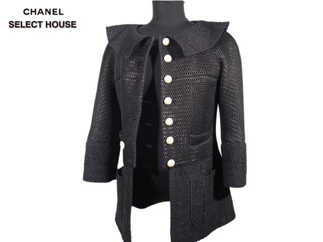乐天商城 - 在庫【送料無料】【SELECTHOUSE☆セレクトハウス】【YDKG-k】【smtb-k】【W3】CHANEL シャネル　13Pパールボタンジャケット　黒