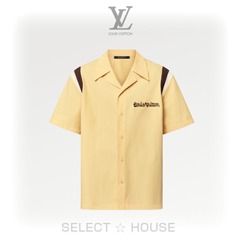 直営店リボンルイヴィトン新品SELECTHOUSEセレクトハウス LOUIS VUITTONルイ・ヴィトンエンブロイダードショートスリーブコットンボウリングシャツ
