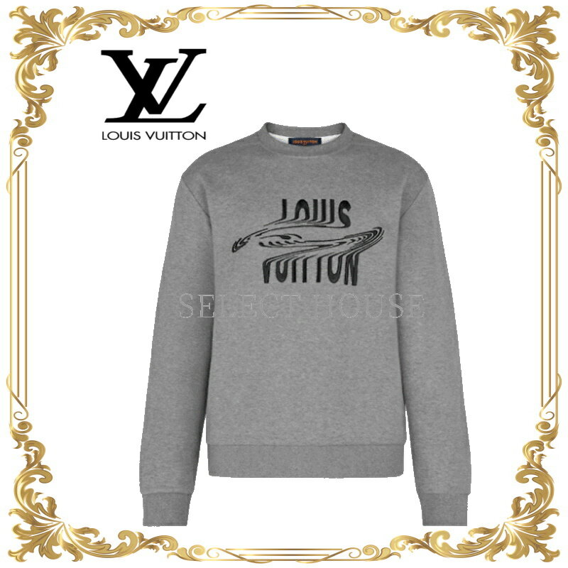 【限定】【送料無料】【SELECTHOUSE☆セレクトハウス】LOUIS VUITTON ルイ・ヴィトン プレローンチクルーネック刺繍フロントスウェットシャツ
