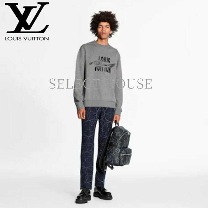 【限定】【送料無料】【SELECTHOUSE☆セレクトハウス】LOUIS VUITTON ルイ・ヴィトン プレローンチクルーネック刺繍フロントスウェットシャツ