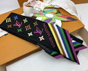 【在庫即発】ルイヴィトン 村上隆コラボ スカーフ LV × TM バンドーBB モノグラム LOUIS VUITTON M96086 レディース ヘアアクセサリ...
