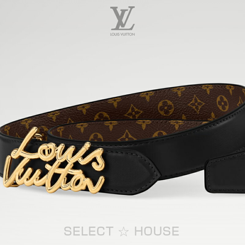 最大6万円クーポン発行！直営店 正規品 ルイヴィトンお取り寄せ新品LOUIS VUITTONルイ・ヴィトンベルト・LV スクリプト 30MM 3
