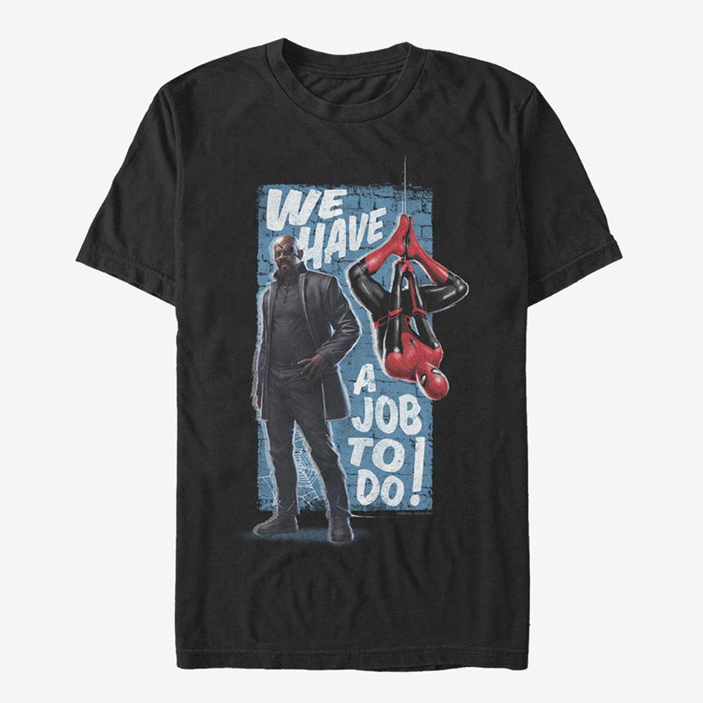 スパイダーマン Tシャツ マーベル Marvel ニック フューリー 半袖 ファー フロム ホーム レディース メンズ