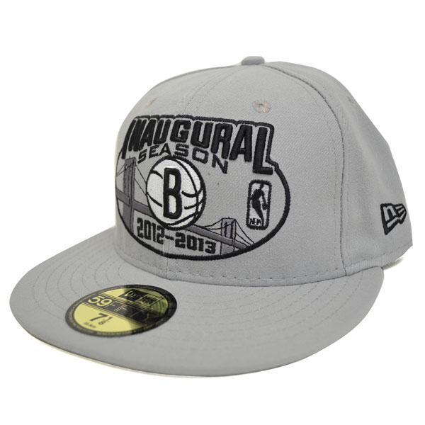 NBA ネッツ キャップ/帽子 グレー ニューエラ Inaugural Basic Logo Fitted 59FIFTY キャップ【1910セール】【191028変更】