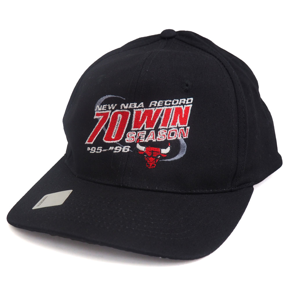 NBA ブルズ 1995-96 70Win キャップ/帽子 KC ブラック レアアイテム