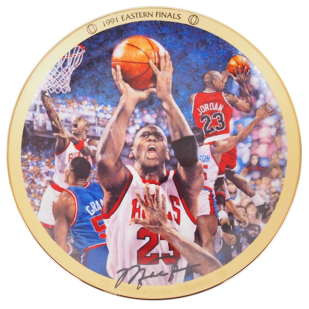 Nba Mlb Jordan ブルズ Nbaショップ マイケル ジョーダン コレクター プレート 1991 イースタン ファイナル 3814a Lebron Upper Deck レアアイテム メジャーアメフト即納店selection 対応 1991年カンファレンスファイナルのジョーダン 氏を描いた超レアなプレート