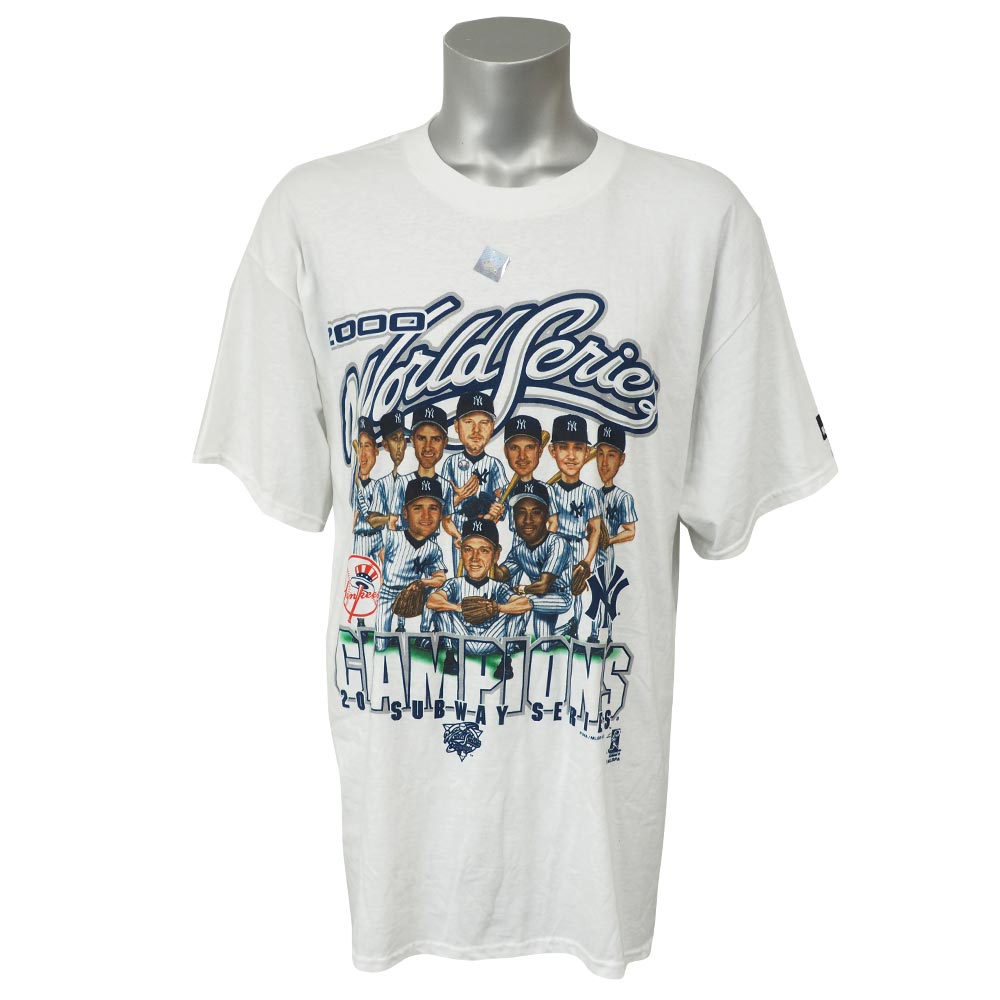樂天商城 - MLB ヤンキース 2000 ワールドチャンピオンズ サブウェイシリーズ カリカチュア Tシャツ プーマ/Puma ホワイト レアアイテム【OCSL】