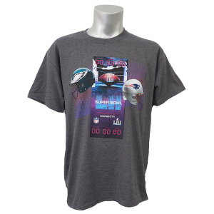 NFL 第52回スーパーボウル デュエリング ペイトリオッツ vs イーグルス アドヴァンスド チケット Tシャツ 半袖 ヘザーチャコール【OCSL】