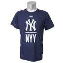 MLB ヤンキース Tシャツ 半袖 UA パフォーマンス スラッシュ アンダーアーマー/UNDER ARMOUR ネイビー【OCSL】