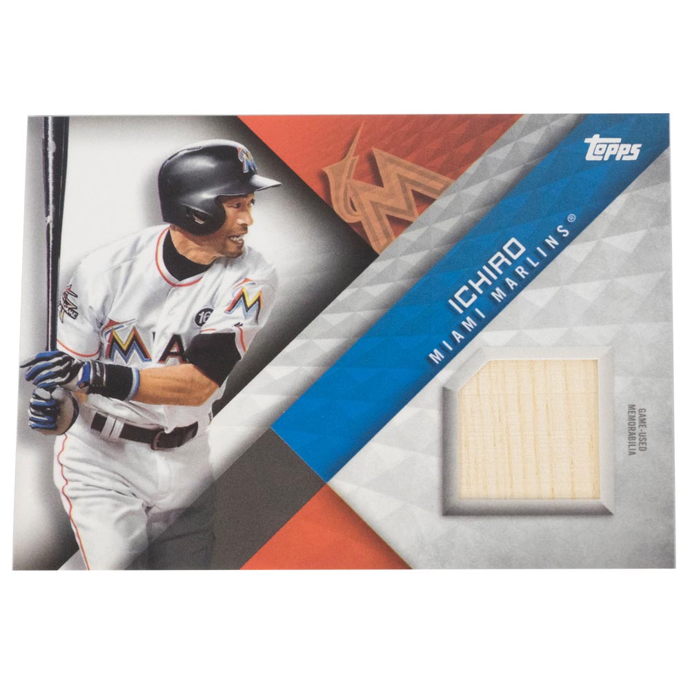 MLB マーリンズ イチロー 実使用バット カード 2018 トップス/Topps レアアイテム