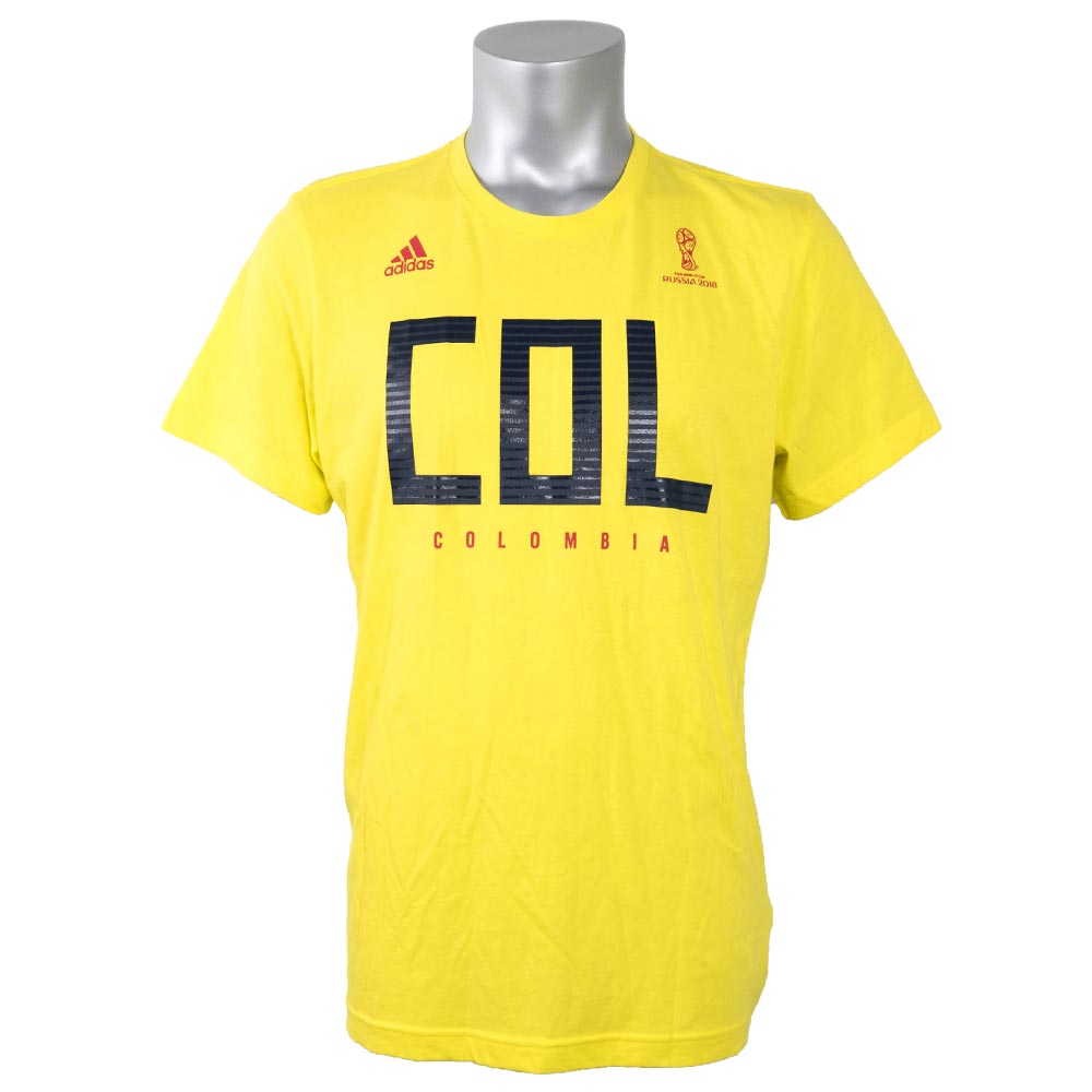サッカー コロンビア代表 Tシャツ 半袖 2018 FIFA ワールドカップ チームプライド アディダス/Adidas イエロー【OCSL】
