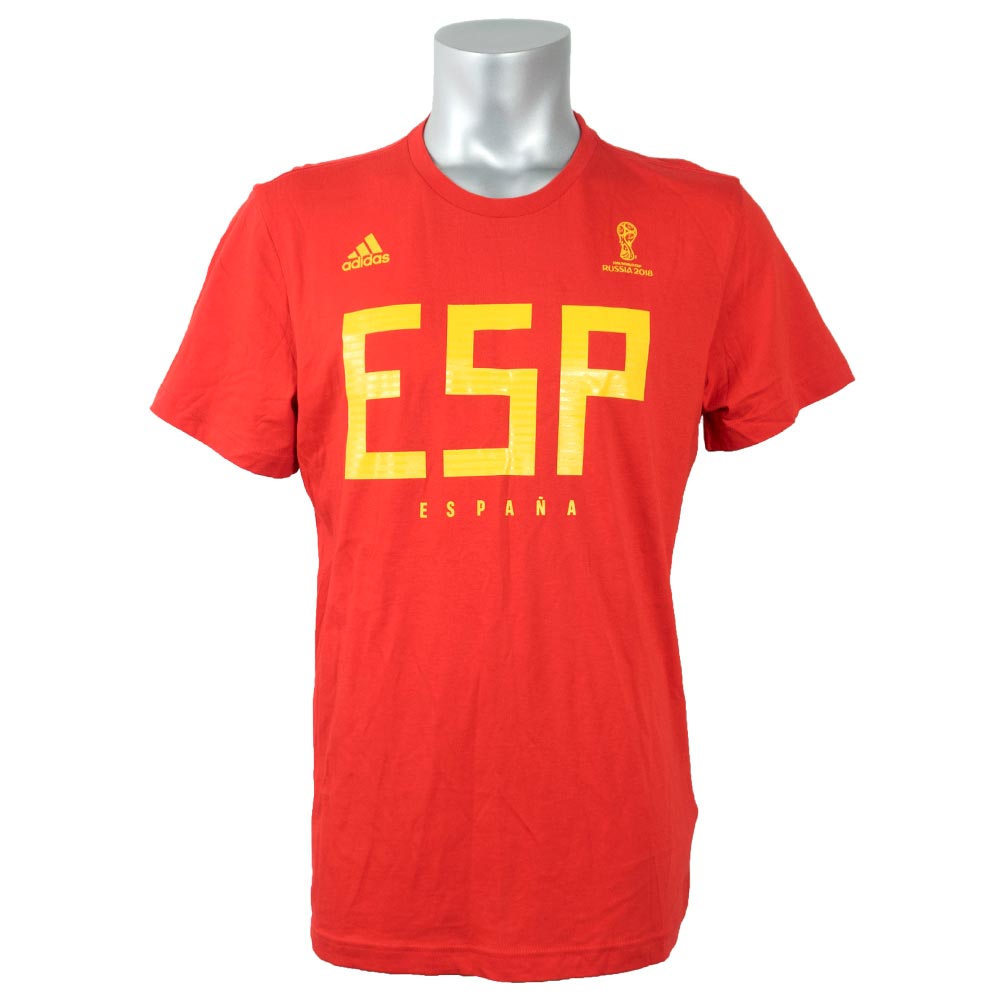 サッカー スペイン代表 Tシャツ 半袖 2018 FIFA ワールドカップ チームプライド アディダス/Adidas レッド【OCSL】
