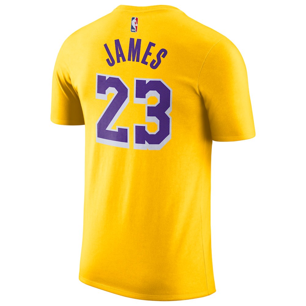 NBA Tシャツ レイカーズ レブロン・ジェームズ アイコンエディション ネーム＆ナン...