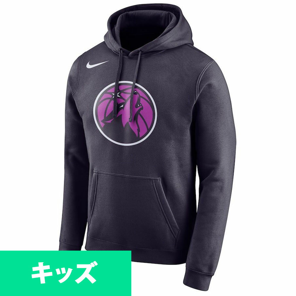 NBA ティンバーウルブズ パーカー/フーディー ユース シティ エディション エッセンシャル ロゴ ナイキ/Nike ネイビー【1910価格変更】