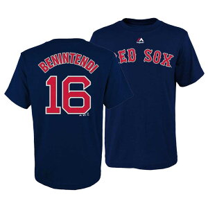 リニューアル記念メガセール MLB レッドソックス アンドリュー・ベニンテンディ Tシャツ マジェスティック/Majestic ネイビー