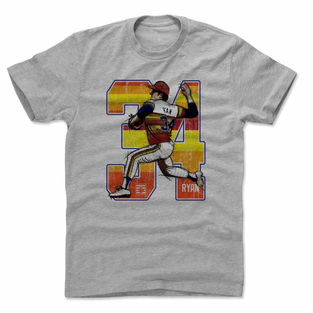 MLB Tシャツ アストロズ ノーラン・ライアン Player Art Cotton T-Shirt 500Level グレー 1112LV【OCSL】