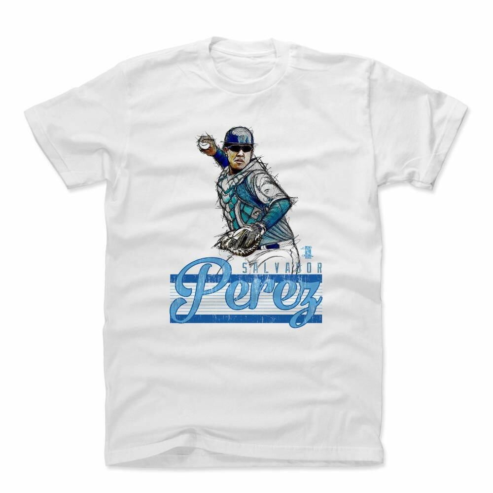 MLB Tシャツ ロイヤルズ サルバドール・ペレス Player Art Cotton T-Shirt 500Level ホワイト 1112LV【OCSL】