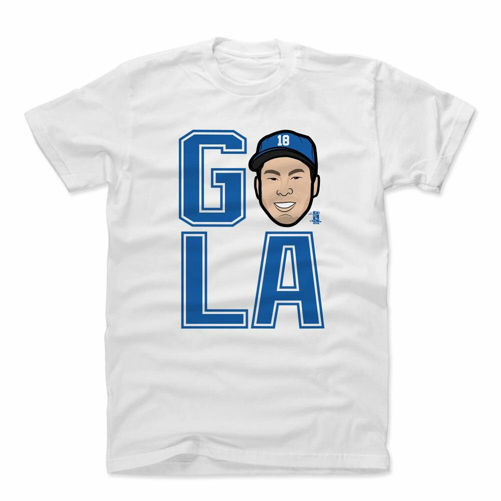 乐天商城 - MLB Tシャツ ドジャース 前田健太 Player Art Cotton T-Shirt 500Level ホワイト 1112LV【OCSL】