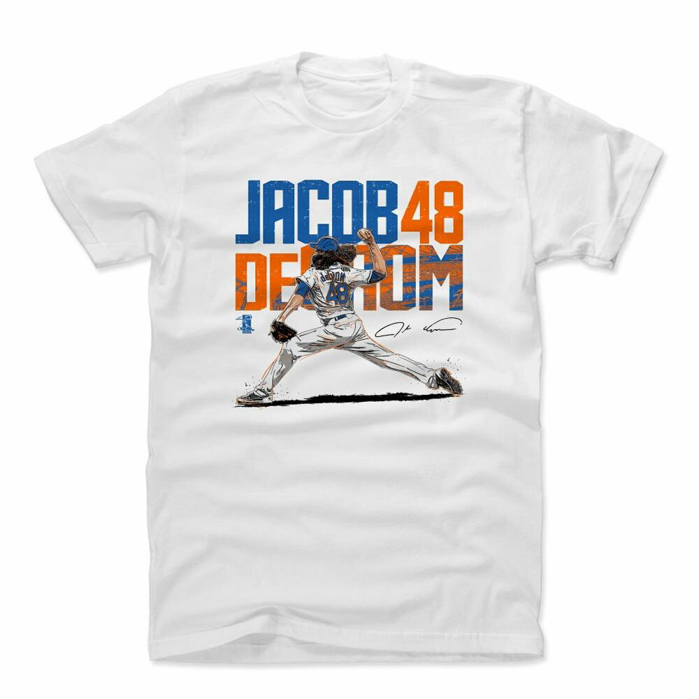 MLB Tシャツ メッツ ジェイコブ・デグロム Player Art Cotton T-Shirt 500Level ホワイト 1112LV【OCSL】