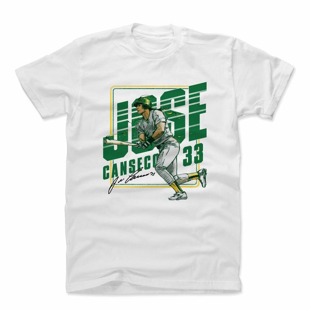 MLB Tシャツ アスレチックス ホセ・カンセコ Player Art Cotton T-Shirt 500Level ホワイト 1112LV【OCSL】