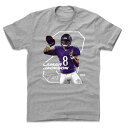 NFL レイブンズ ラマー ジャクソン Tシャツ Player Art Cotton T-Shirt 500Level グレー【OCSL】