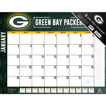 ご予約 NFL パッカーズ 2020 チーム デスクカレンダー Turner【1910価格変更】