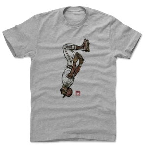 MLB オジー・スミス セントルイス・カージナルス Tシャツ プレーヤー アート コットン 500Level グレー【OCSL】