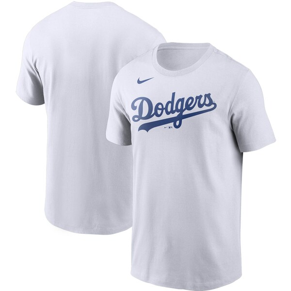 MLB ロサンゼルス・ドジャース Tシャツ チーム ワードマーク ナイキ/Nike ホワイト【OCSL】