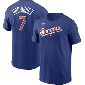 MLB イバン・ロドリゲス テキサス・レンジャーズ Tシャツ クーパーズタウン ネーム & ナンバー ナイキ/Nike ロイヤル【OCSL】