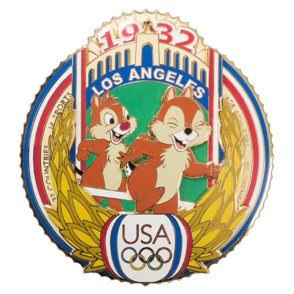 アメリカ代表 ディズニー USA Jumbo 2004 Pin LE 750 : 1932 ロサンゼルス (Mickey Mouse) ピンバッチ ピンズ Disney