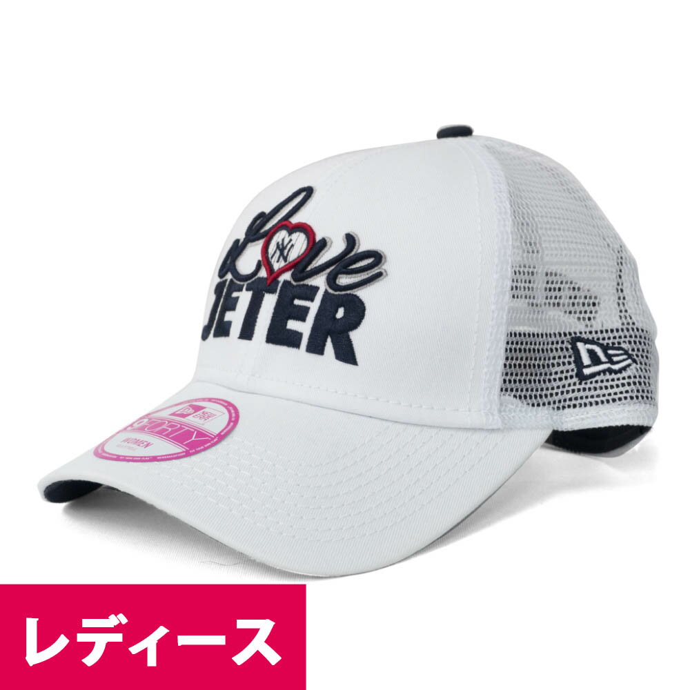 MLB デレク・ジーター ニューヨーク・ヤンキース キャップ/帽子 ラブ ジーター レディース 9FORTY ニューエラ/New Era ホワイト