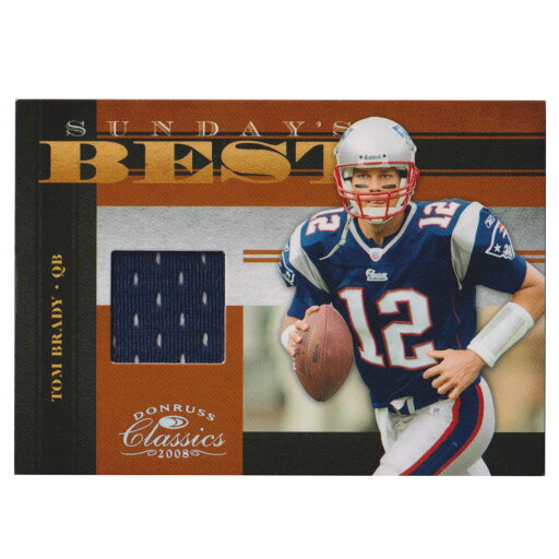 NFL トム・ブレイディ ペイトリオッツ トレーディングカード/スポーツカード 1点物 2008 ジャージ カード 145/250 Donruss NFL トム・ブレイディ ペイトリオッツ トレーディングカード/スポーツカード 1点物 2008 ジャージ カード 145/250 Donruss