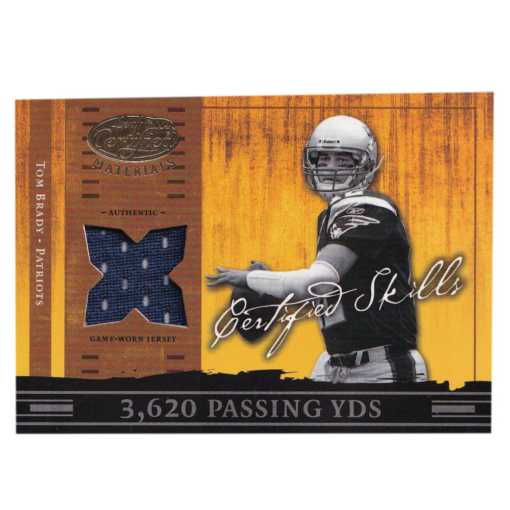 NFL トム・ブレイディ ペイトリオッツ トレーディングカード 2004 Leaf Certified Materials Skills Positions Card 076/175 DonRuss